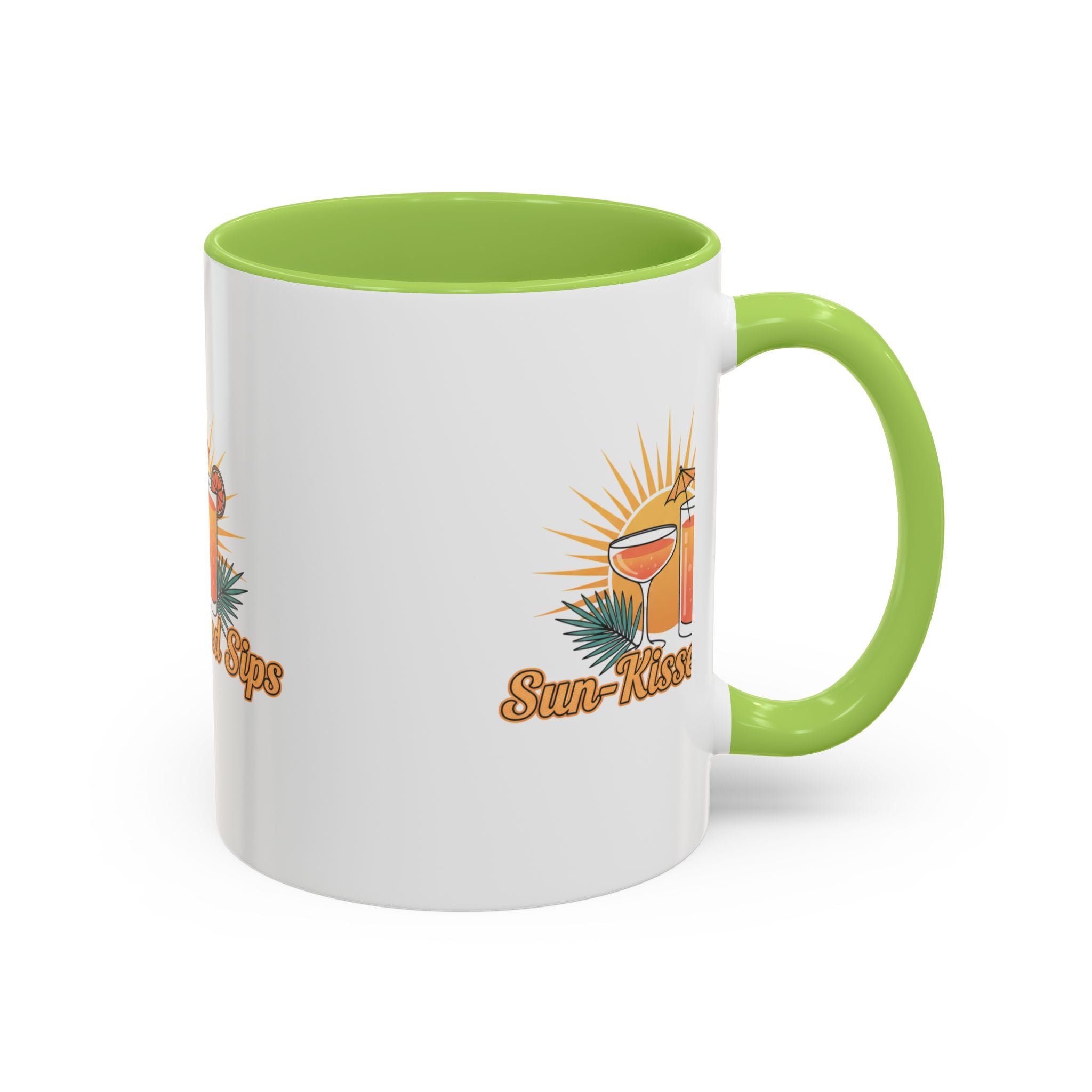 Sun-Kissed Sips Coffee Mug — Tropical Cocktail Graphic Accent Mug (11/15oz)