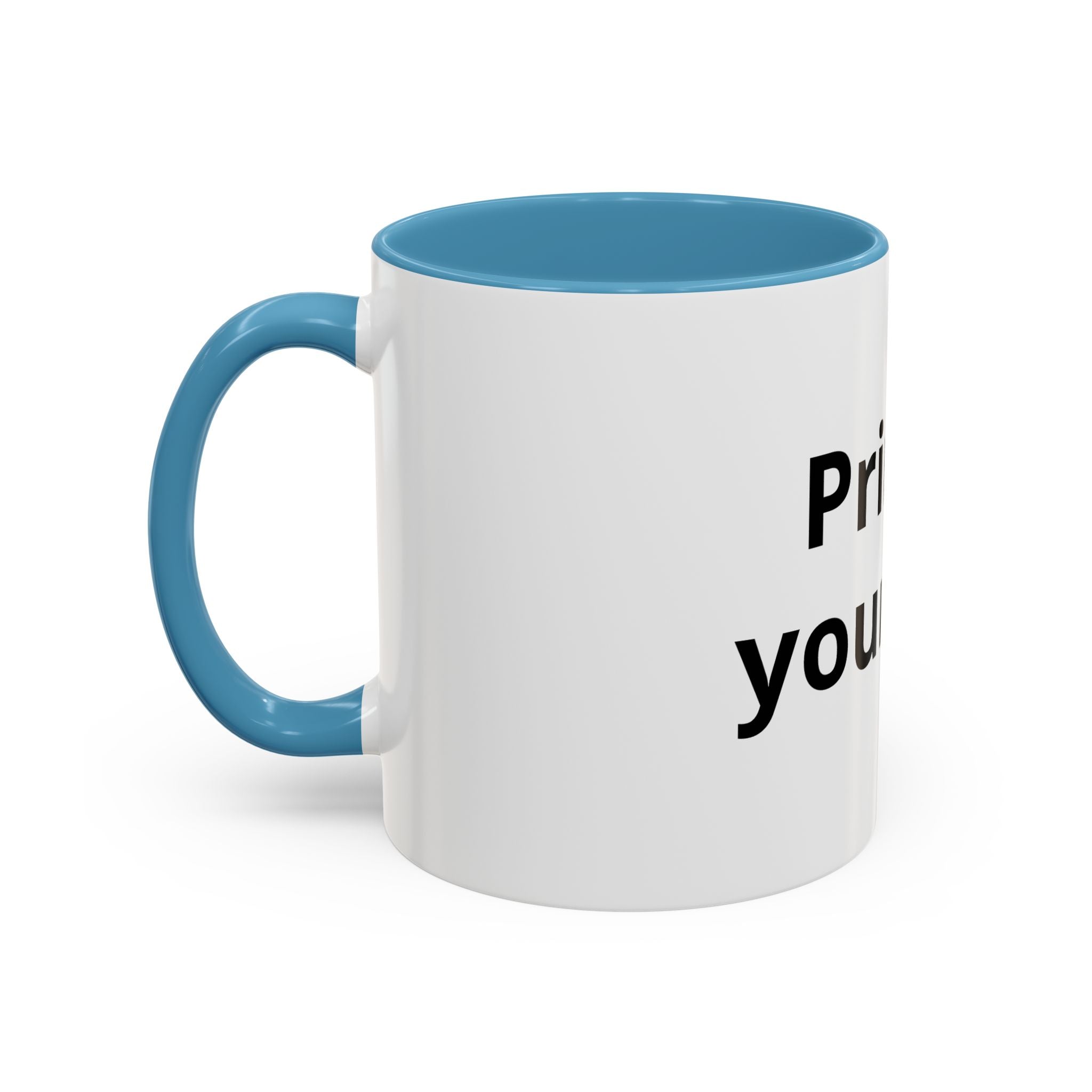 Customizable Accent Coffee Mug – "Print it your way" Personalized Ceramic Gift (11/15oz)