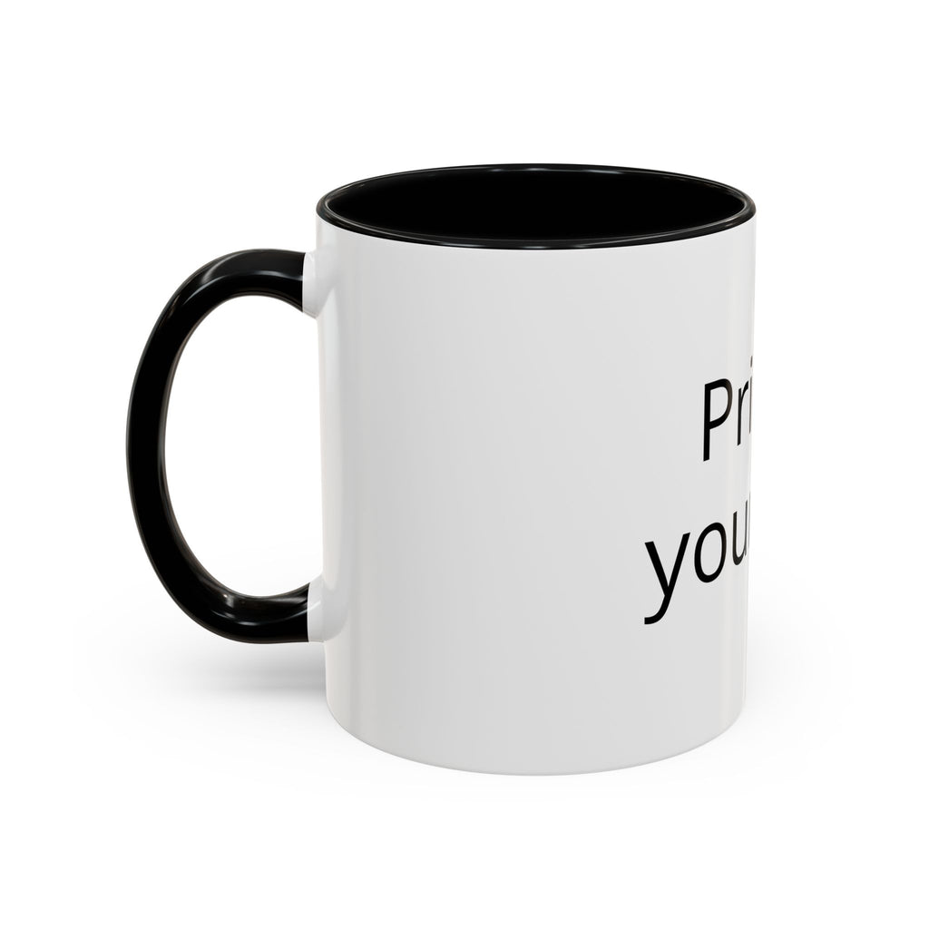 Customizable Accent Coffee Mug – "Print it your way" Personalized Ceramic Gift (11/15oz)