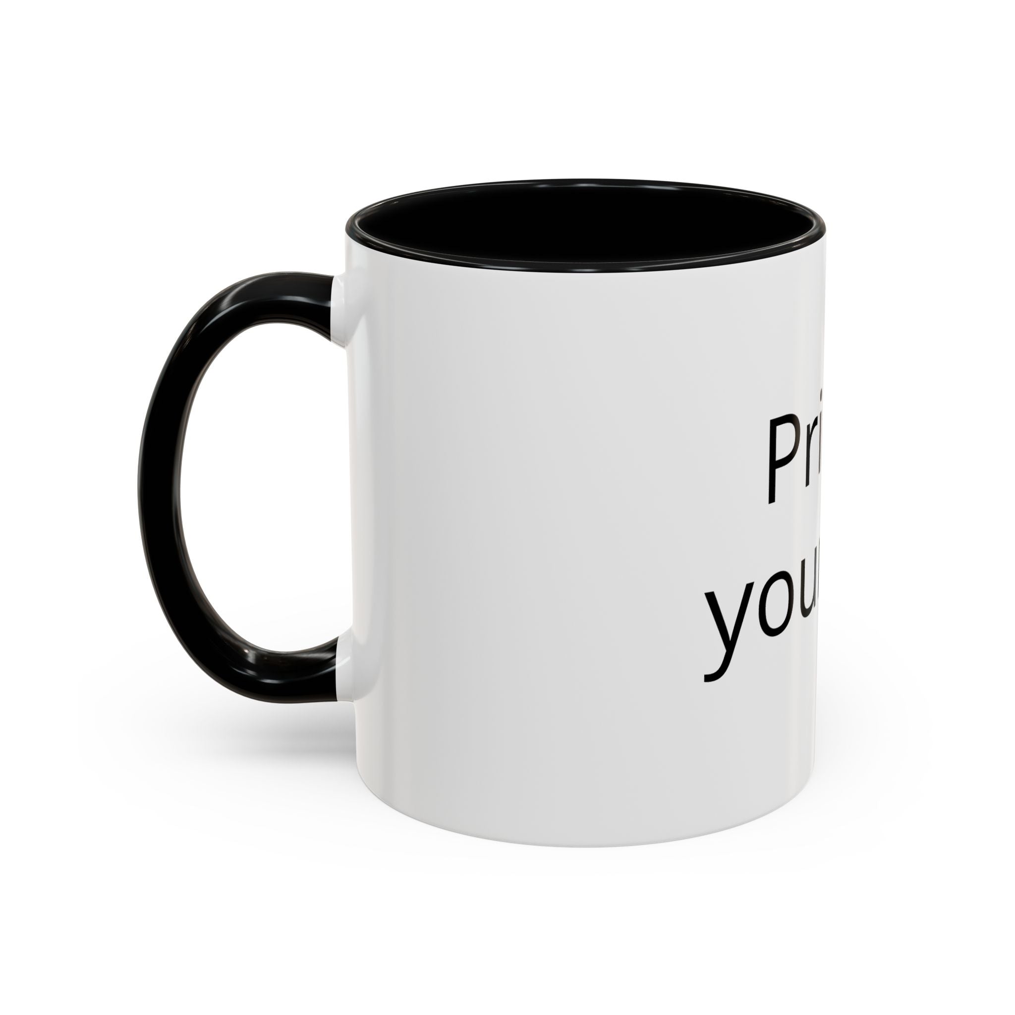 Customizable Accent Coffee Mug – "Print it your way" Personalized Ceramic Gift (11/15oz)