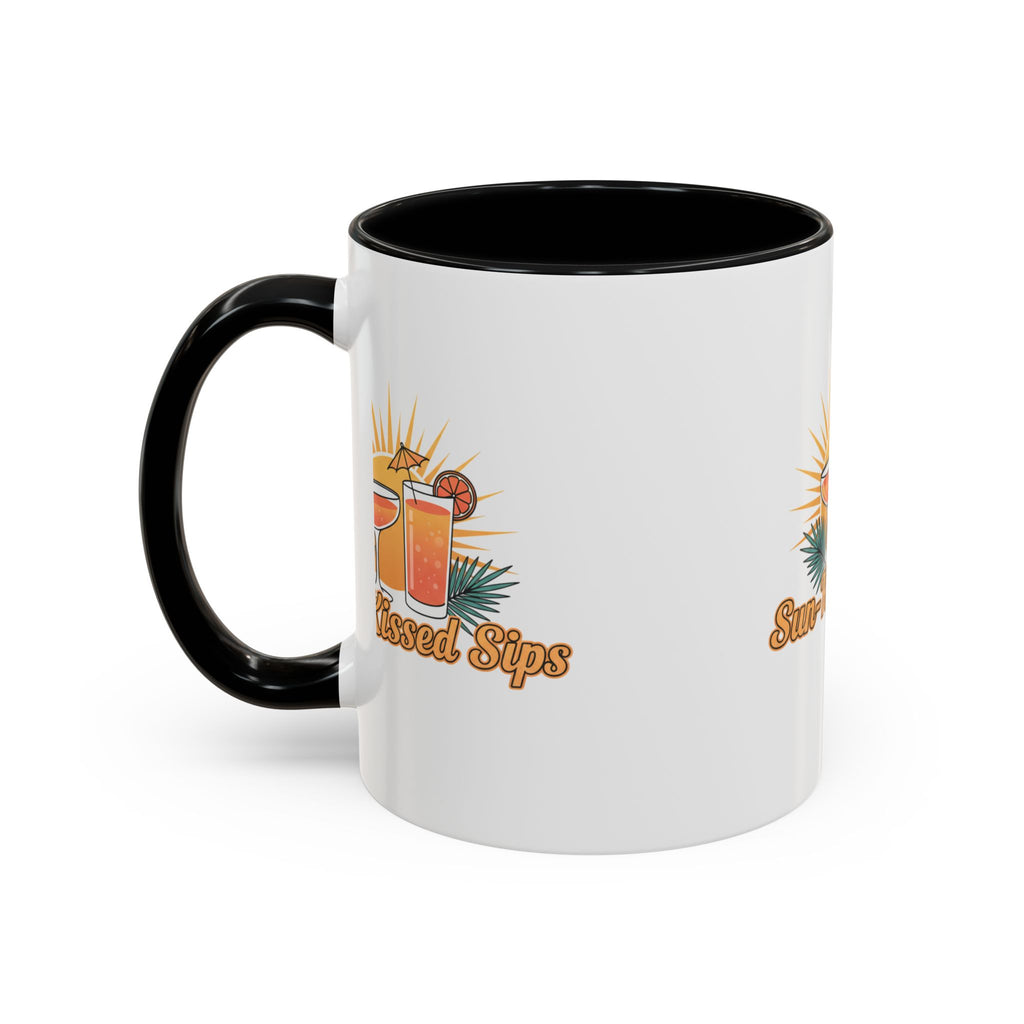 Sun-Kissed Sips Coffee Mug — Tropical Cocktail Graphic Accent Mug (11/15oz)