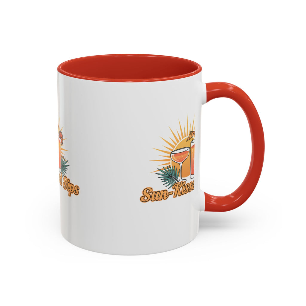 Sun-Kissed Sips Coffee Mug — Tropical Cocktail Graphic Accent Mug (11/15oz)