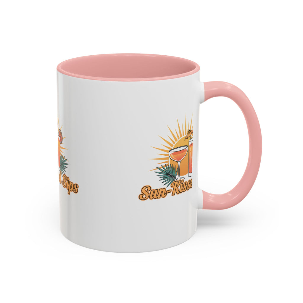 Sun-Kissed Sips Coffee Mug — Tropical Cocktail Graphic Accent Mug (11/15oz)