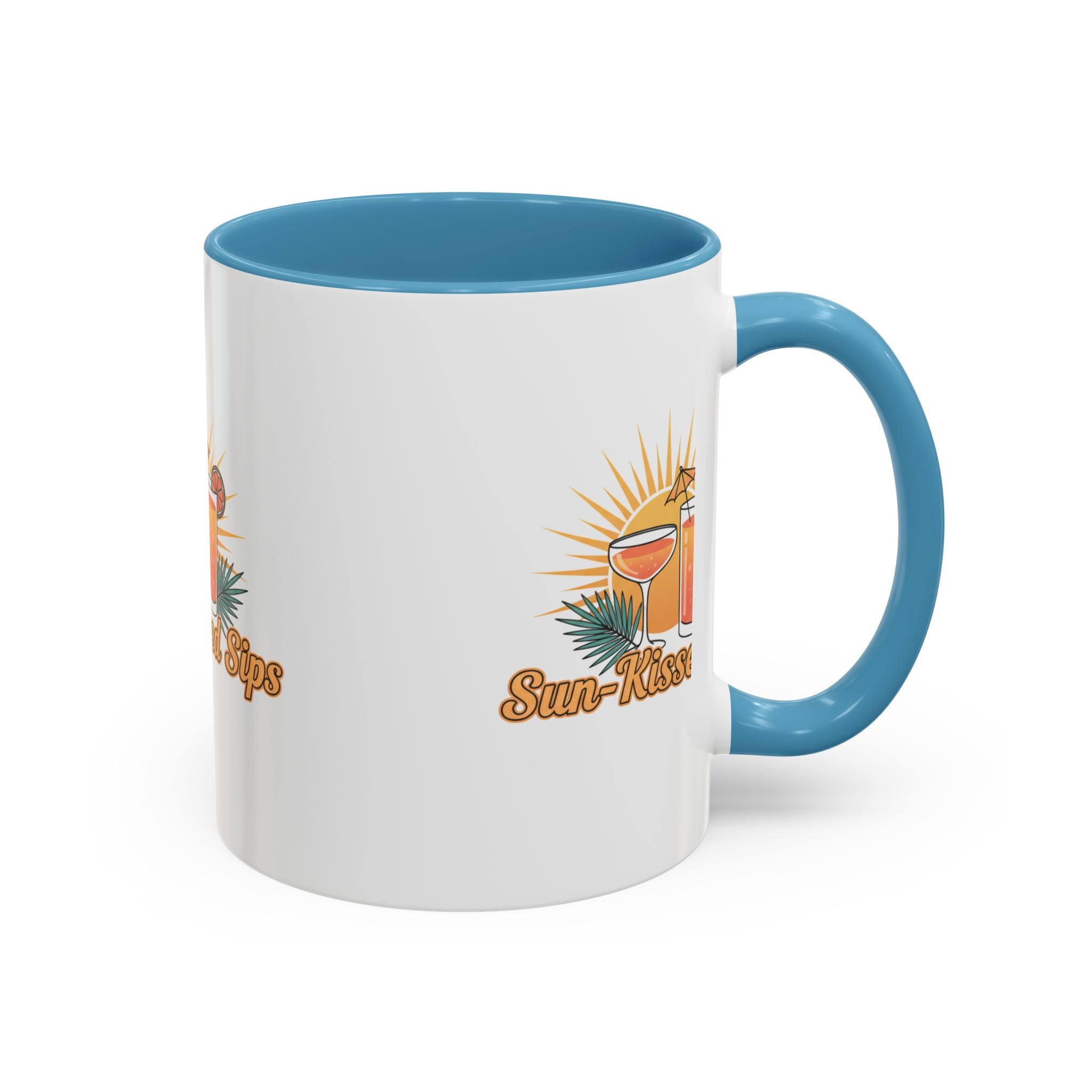 Sun-Kissed Sips Coffee Mug — Tropical Cocktail Graphic Accent Mug (11/15oz)