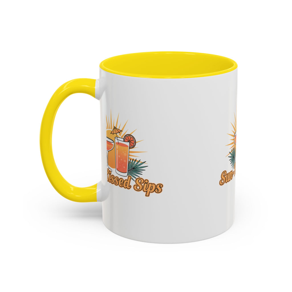 Sun-Kissed Sips Coffee Mug — Tropical Cocktail Graphic Accent Mug (11/15oz)