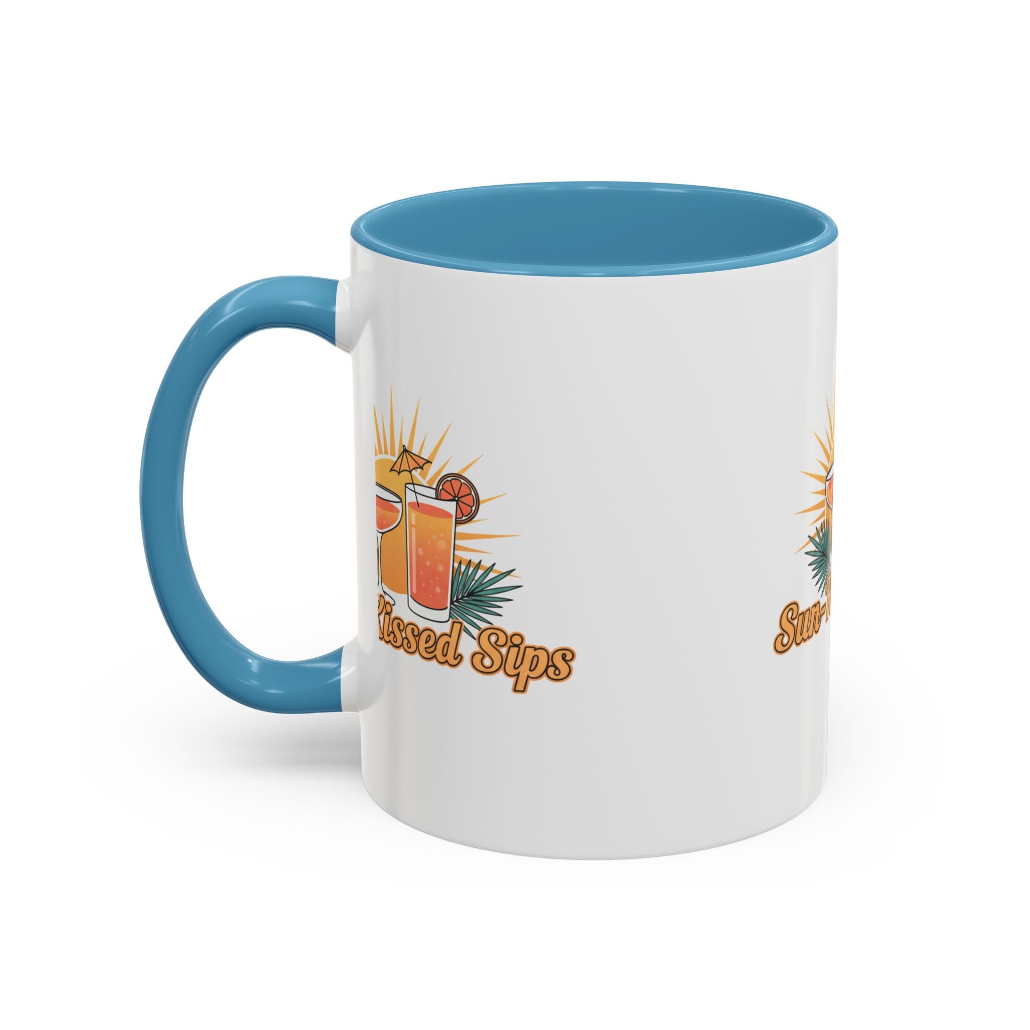 Sun-Kissed Sips Coffee Mug — Tropical Cocktail Graphic Accent Mug (11/15oz)