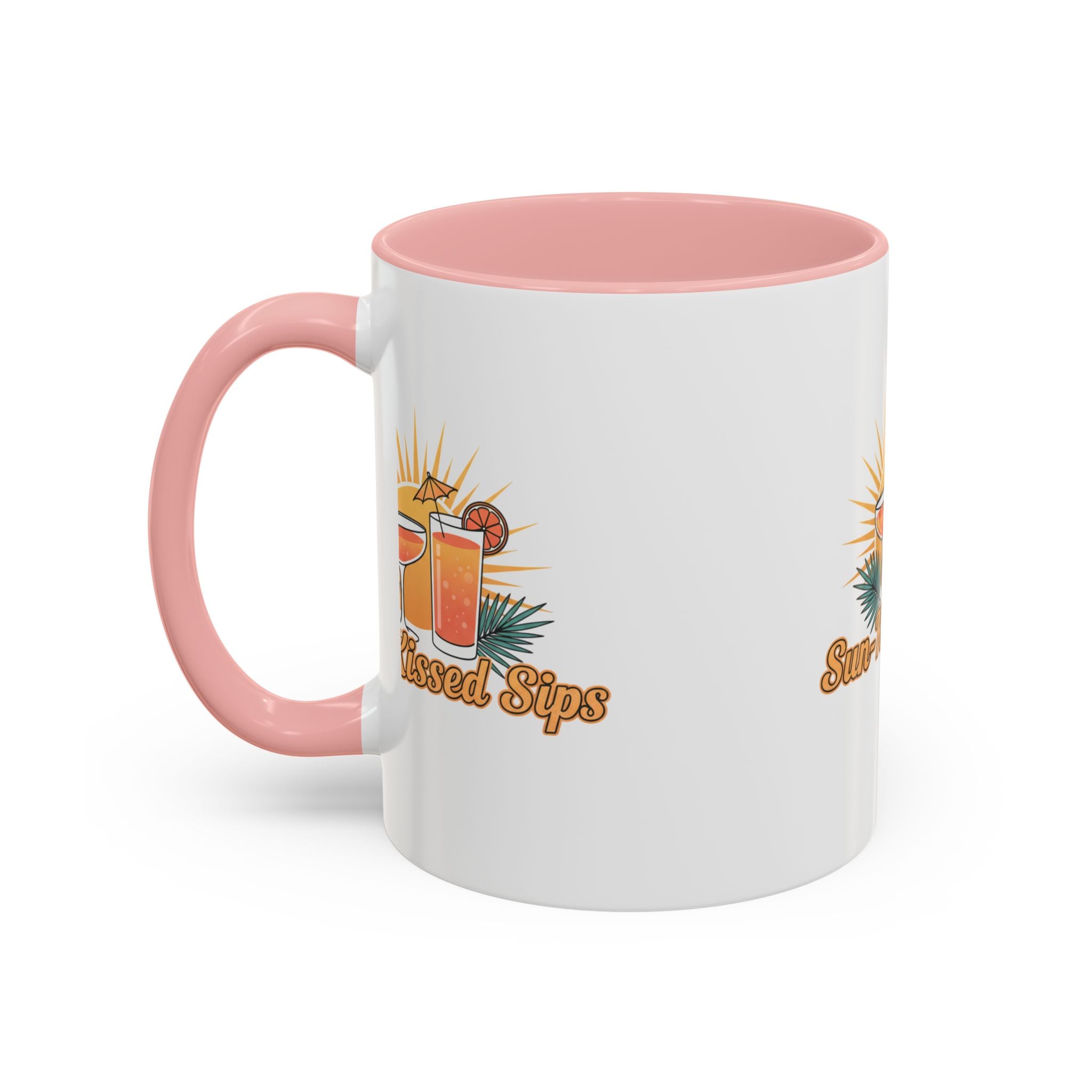 Sun-Kissed Sips Coffee Mug — Tropical Cocktail Graphic Accent Mug (11/15oz)