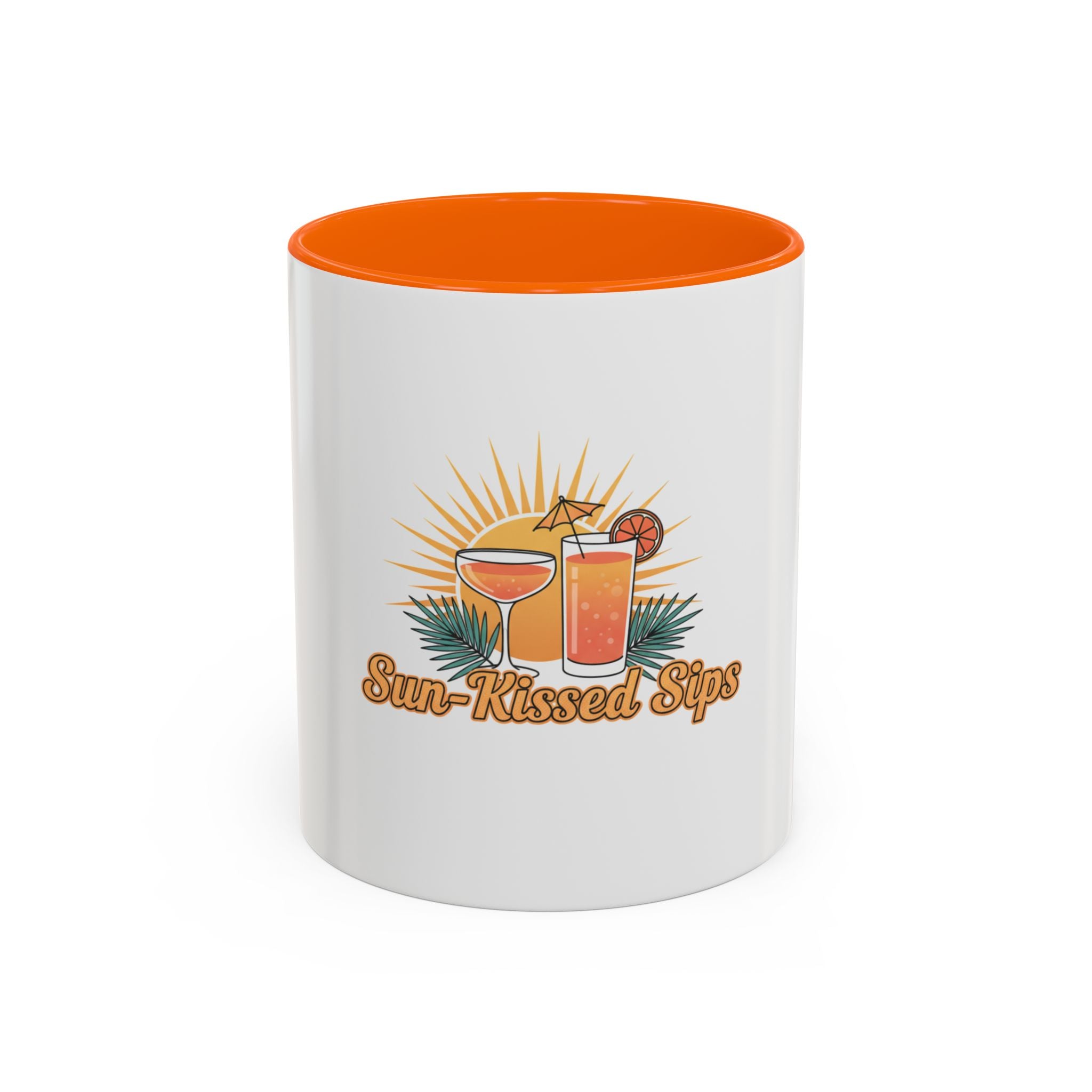 Sun-Kissed Sips Coffee Mug — Tropical Cocktail Graphic Accent Mug (11/15oz)