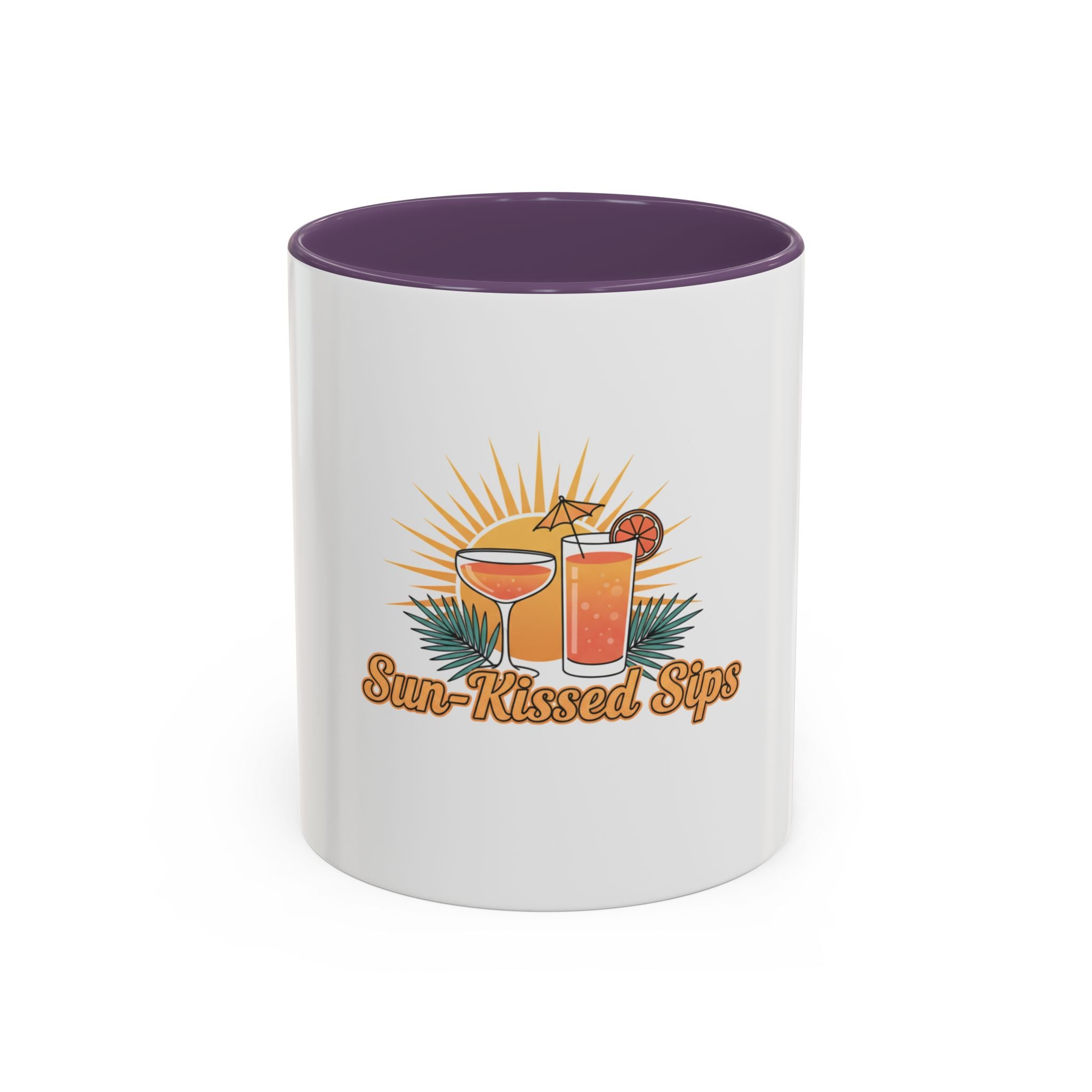Sun-Kissed Sips Coffee Mug — Tropical Cocktail Graphic Accent Mug (11/15oz)