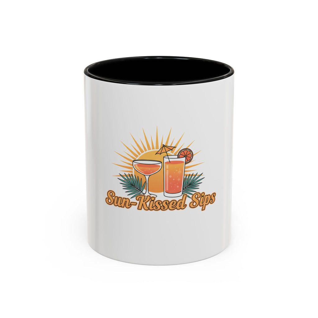 Sun-Kissed Sips Coffee Mug — Tropical Cocktail Graphic Accent Mug (11/15oz)