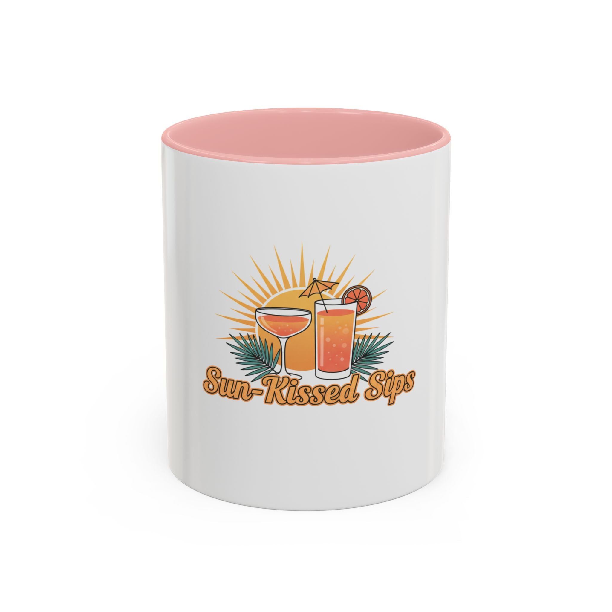 Sun-Kissed Sips Coffee Mug — Tropical Cocktail Graphic Accent Mug (11/15oz)