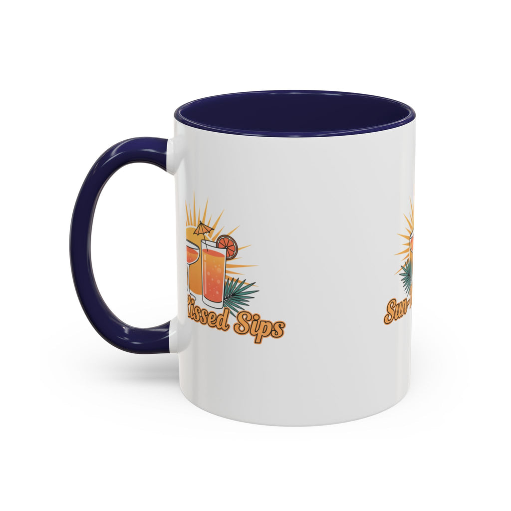 Sun-Kissed Sips Coffee Mug — Tropical Cocktail Graphic Accent Mug (11/15oz)