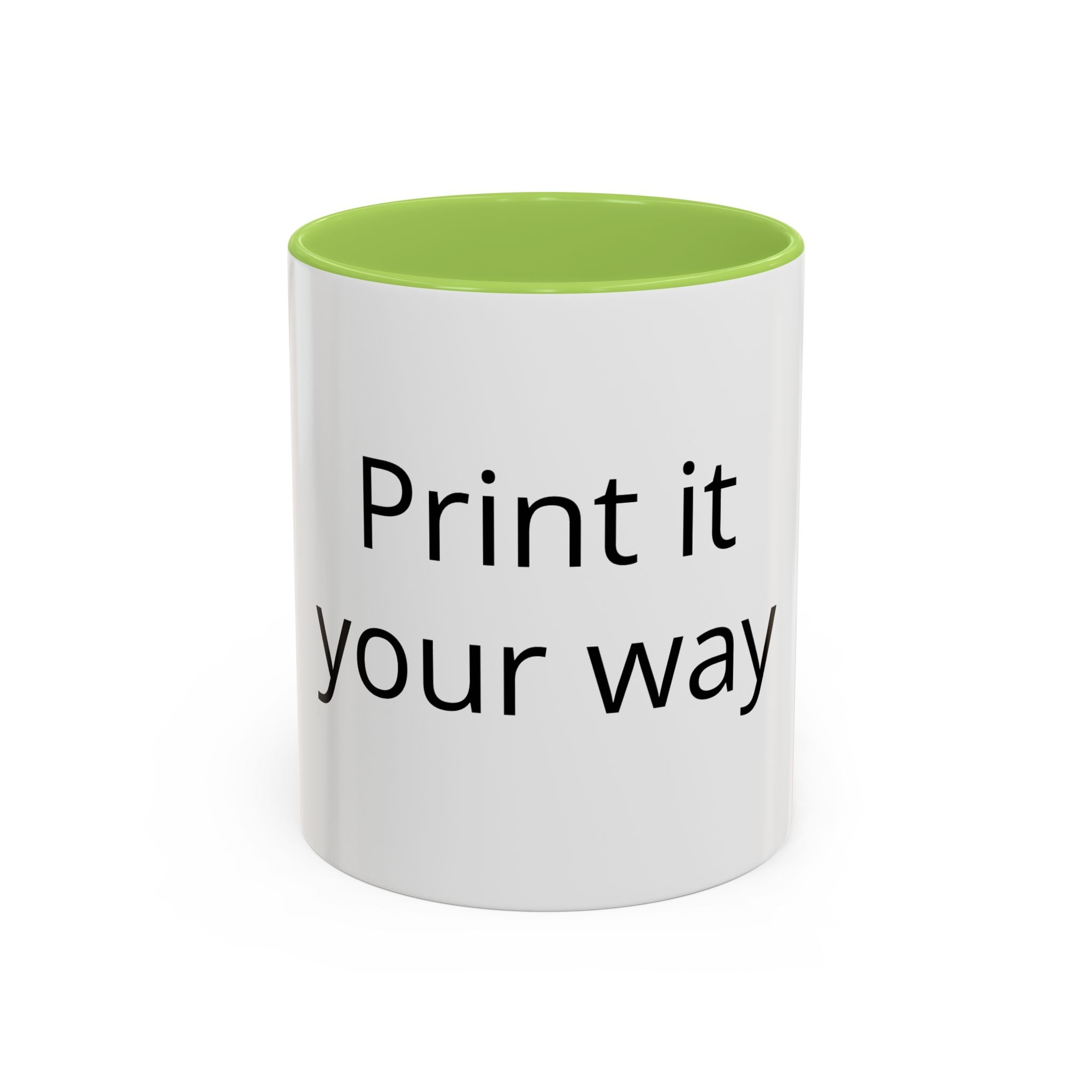 Customizable Accent Coffee Mug – "Print it your way" Personalized Ceramic Gift (11/15oz)