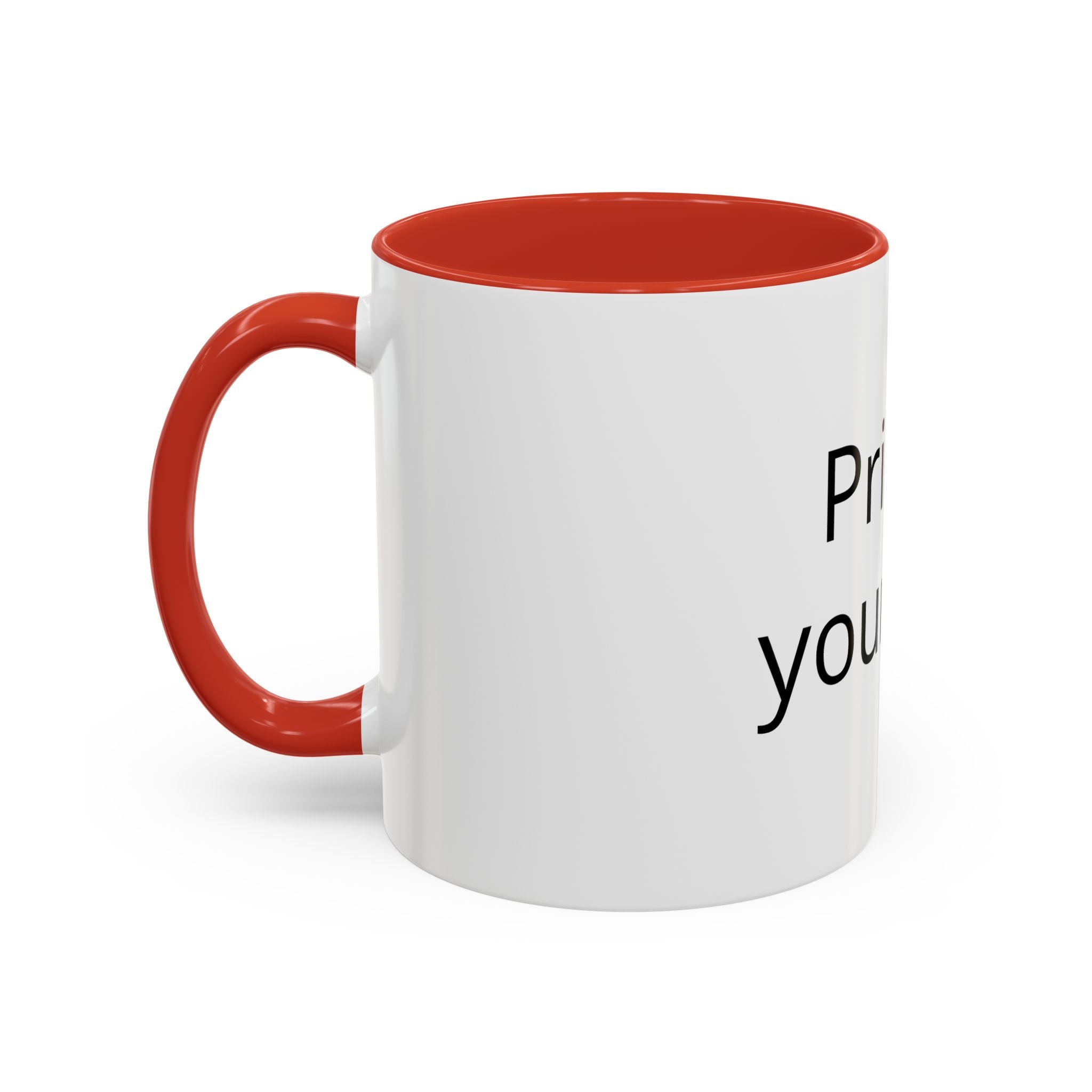 Customizable Accent Coffee Mug – "Print it your way" Personalized Ceramic Gift (11/15oz)