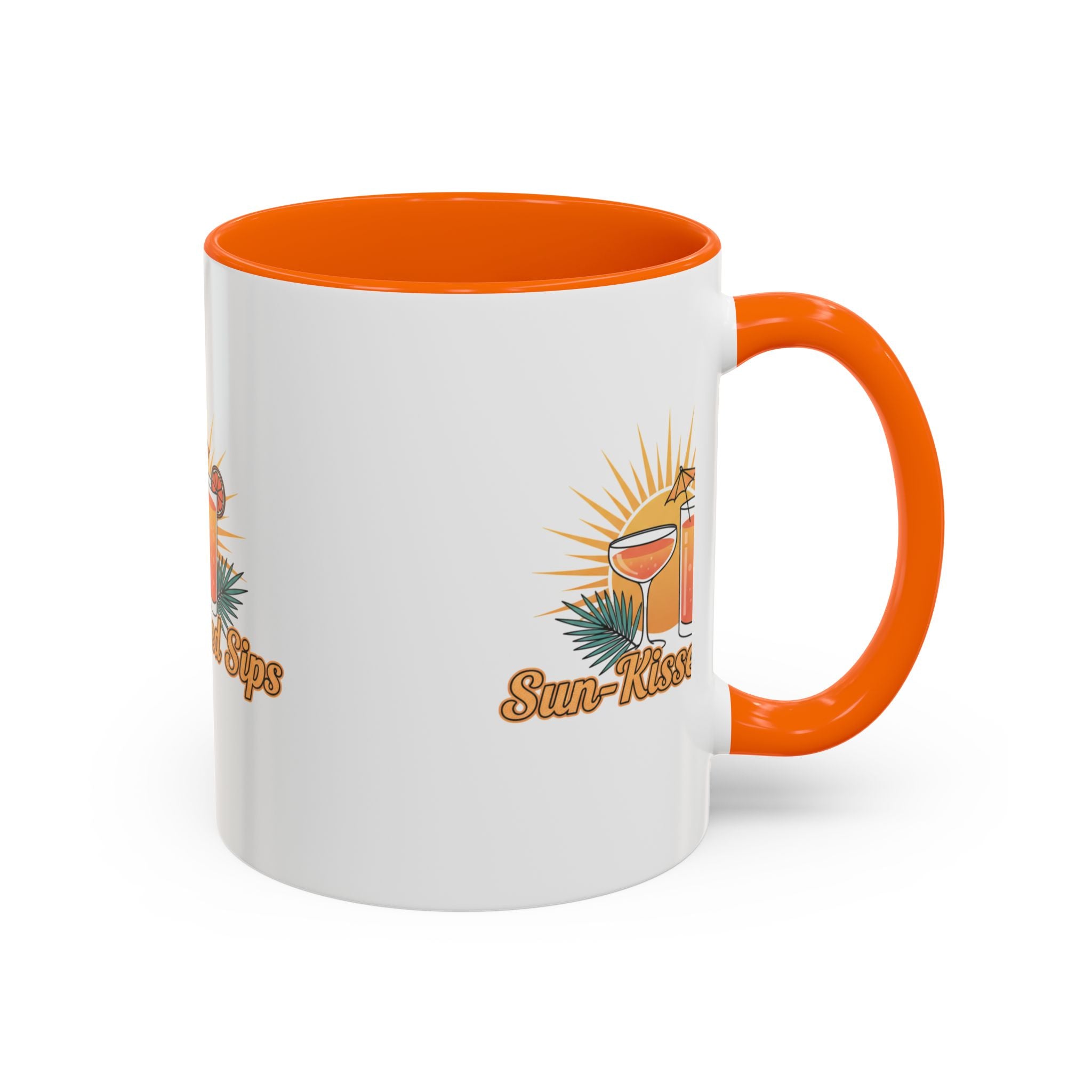Sun-Kissed Sips Coffee Mug — Tropical Cocktail Graphic Accent Mug (11/15oz)