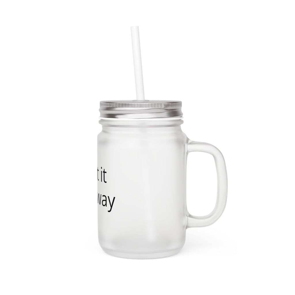 Customizable Mason Jar Tumbler with Straw — Personalized Glass Mug