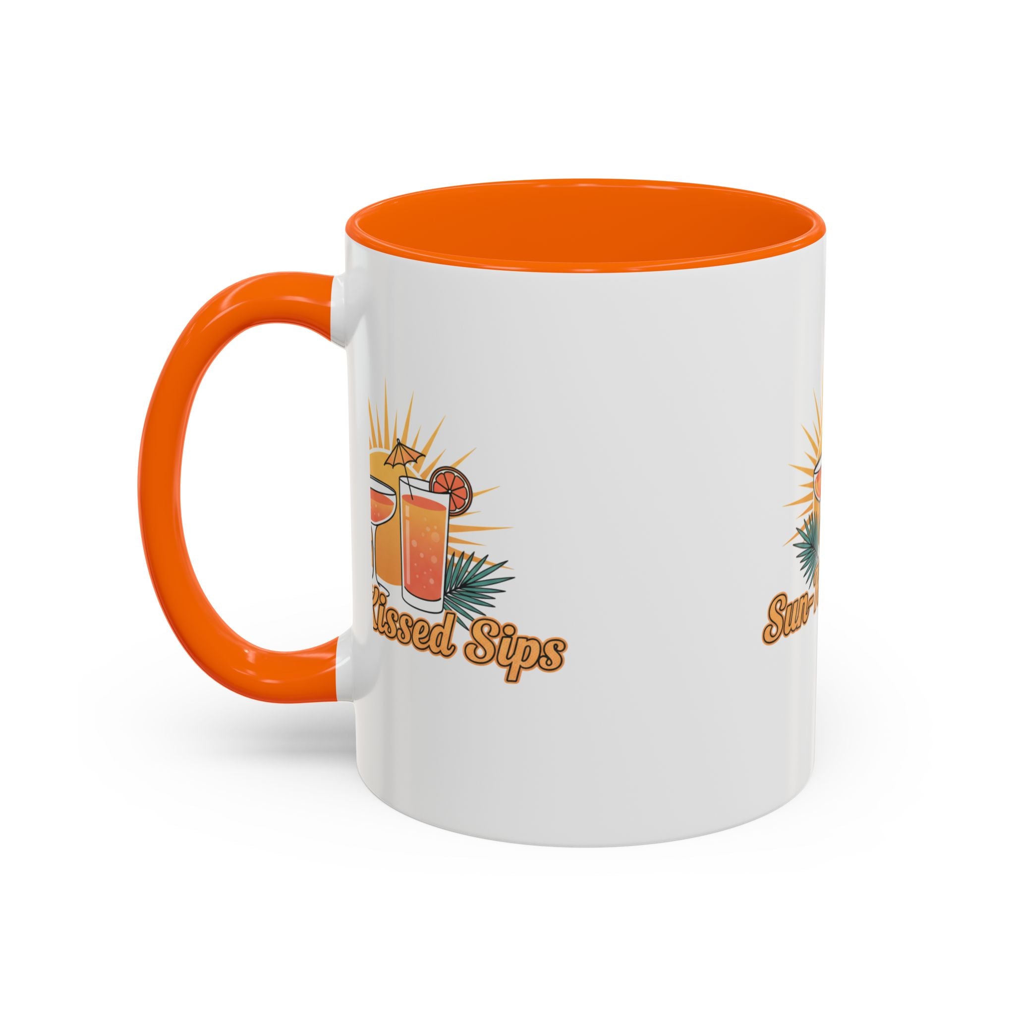 Sun-Kissed Sips Coffee Mug — Tropical Cocktail Graphic Accent Mug (11/15oz)