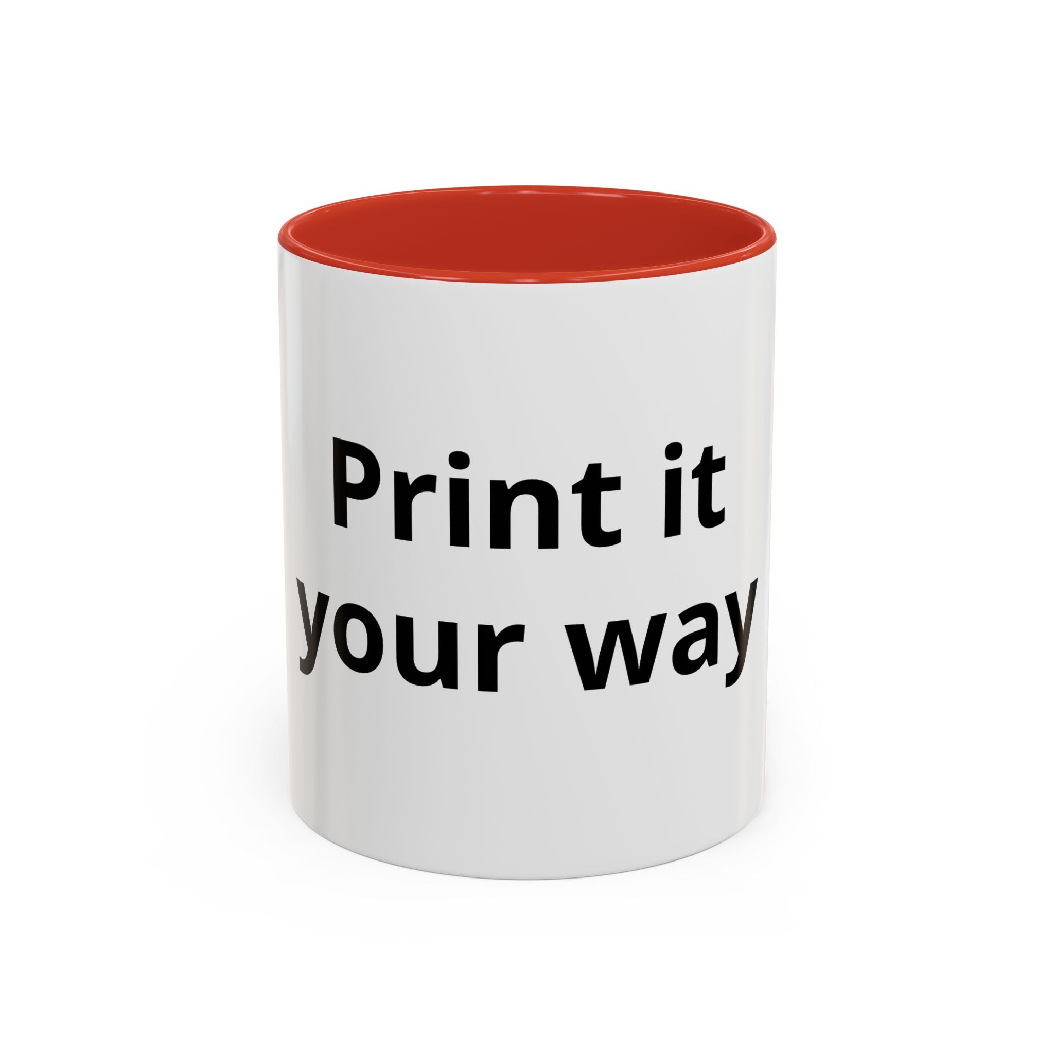 Customizable Accent Coffee Mug – "Print it your way" Personalized Ceramic Gift (11/15oz)