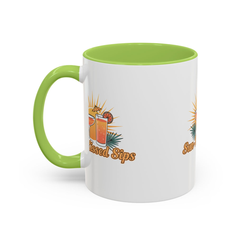 Sun-Kissed Sips Coffee Mug — Tropical Cocktail Graphic Accent Mug (11/15oz)