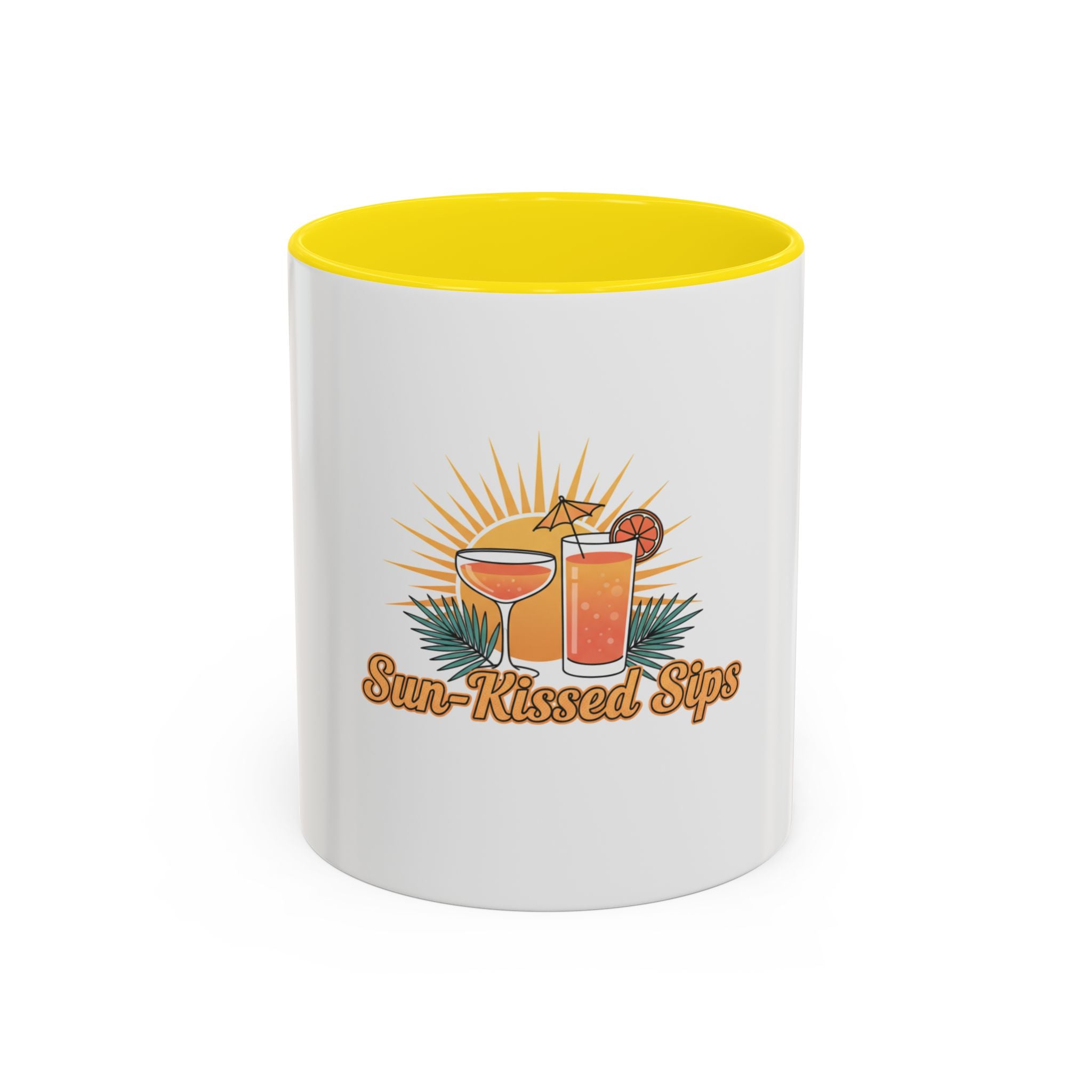Sun-Kissed Sips Coffee Mug — Tropical Cocktail Graphic Accent Mug (11/15oz)