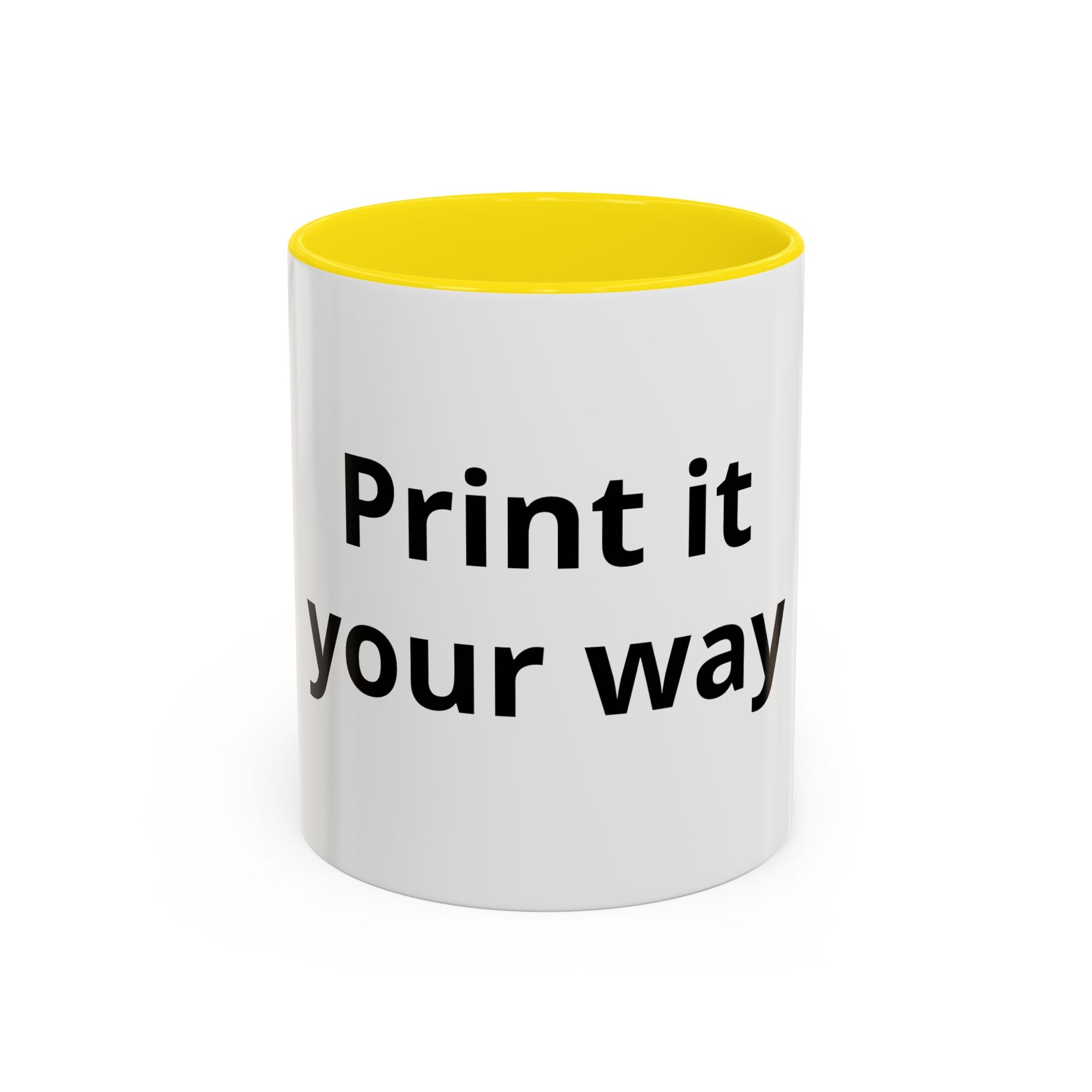 Customizable Accent Coffee Mug – "Print it your way" Personalized Ceramic Gift (11/15oz)