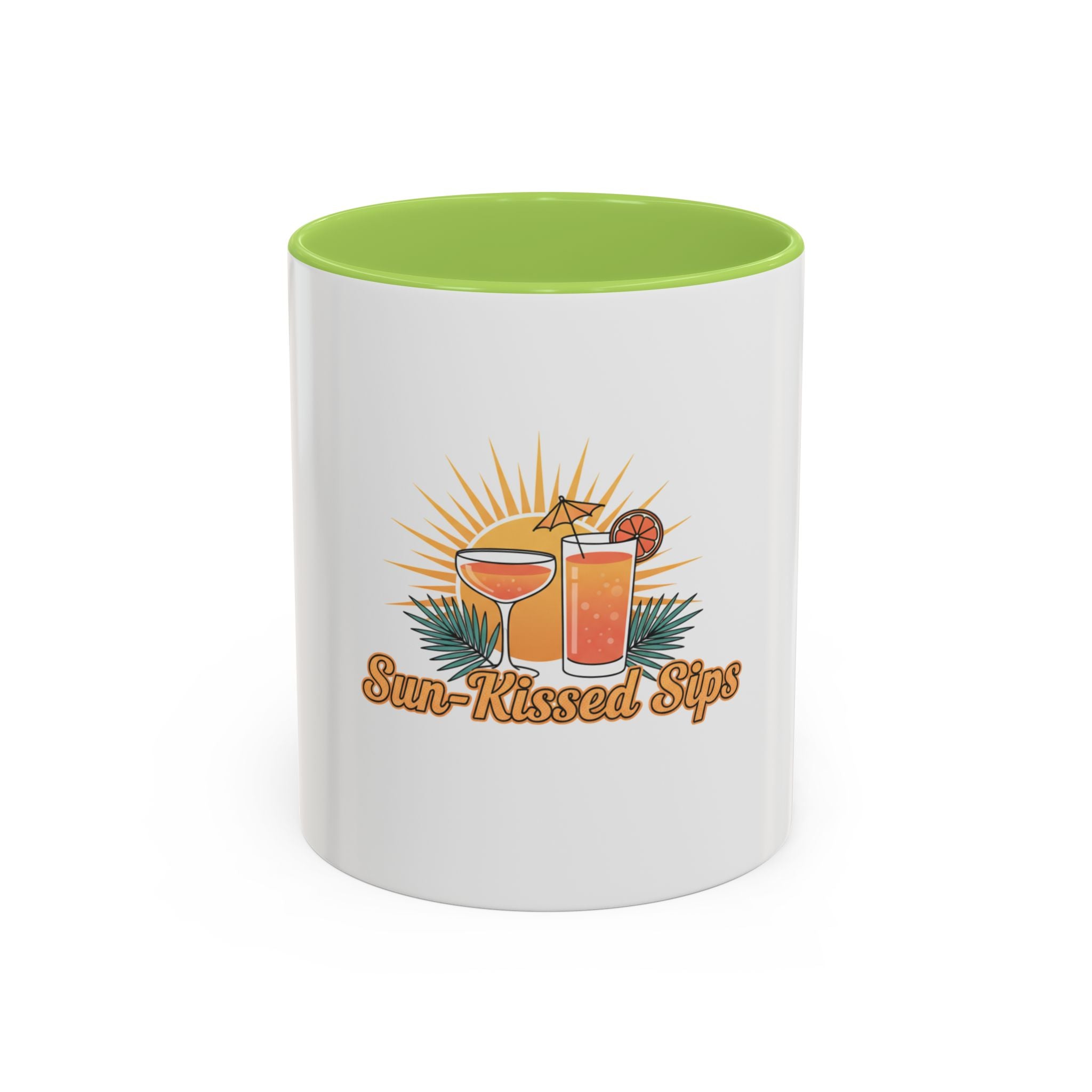 Sun-Kissed Sips Coffee Mug — Tropical Cocktail Graphic Accent Mug (11/15oz)
