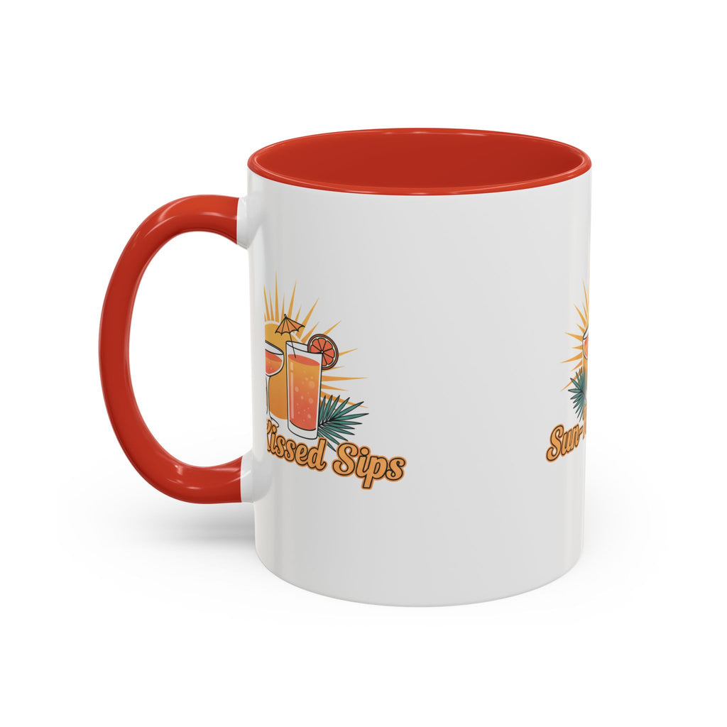 Sun-Kissed Sips Coffee Mug — Tropical Cocktail Graphic Accent Mug (11/15oz)