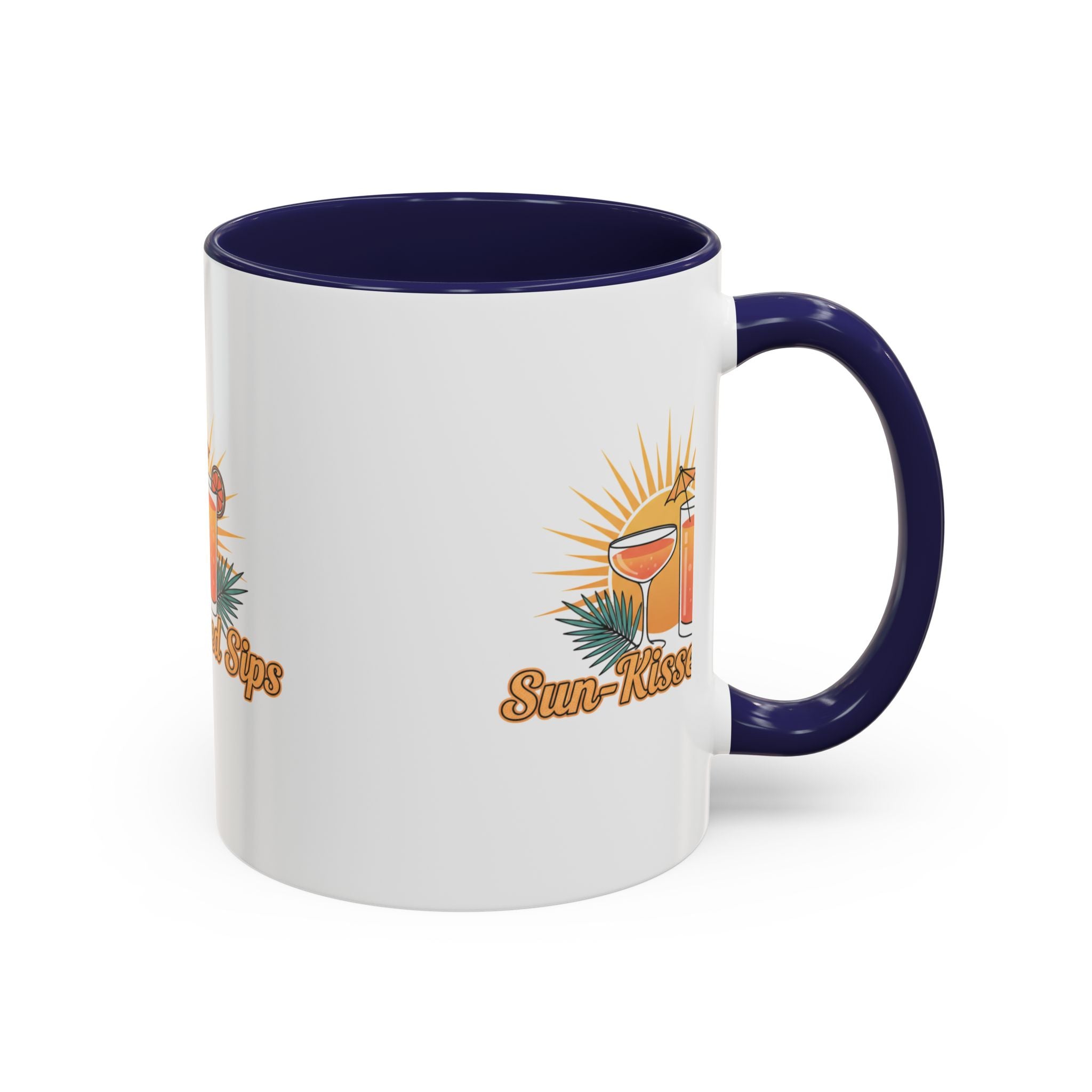 Sun-Kissed Sips Coffee Mug — Tropical Cocktail Graphic Accent Mug (11/15oz)