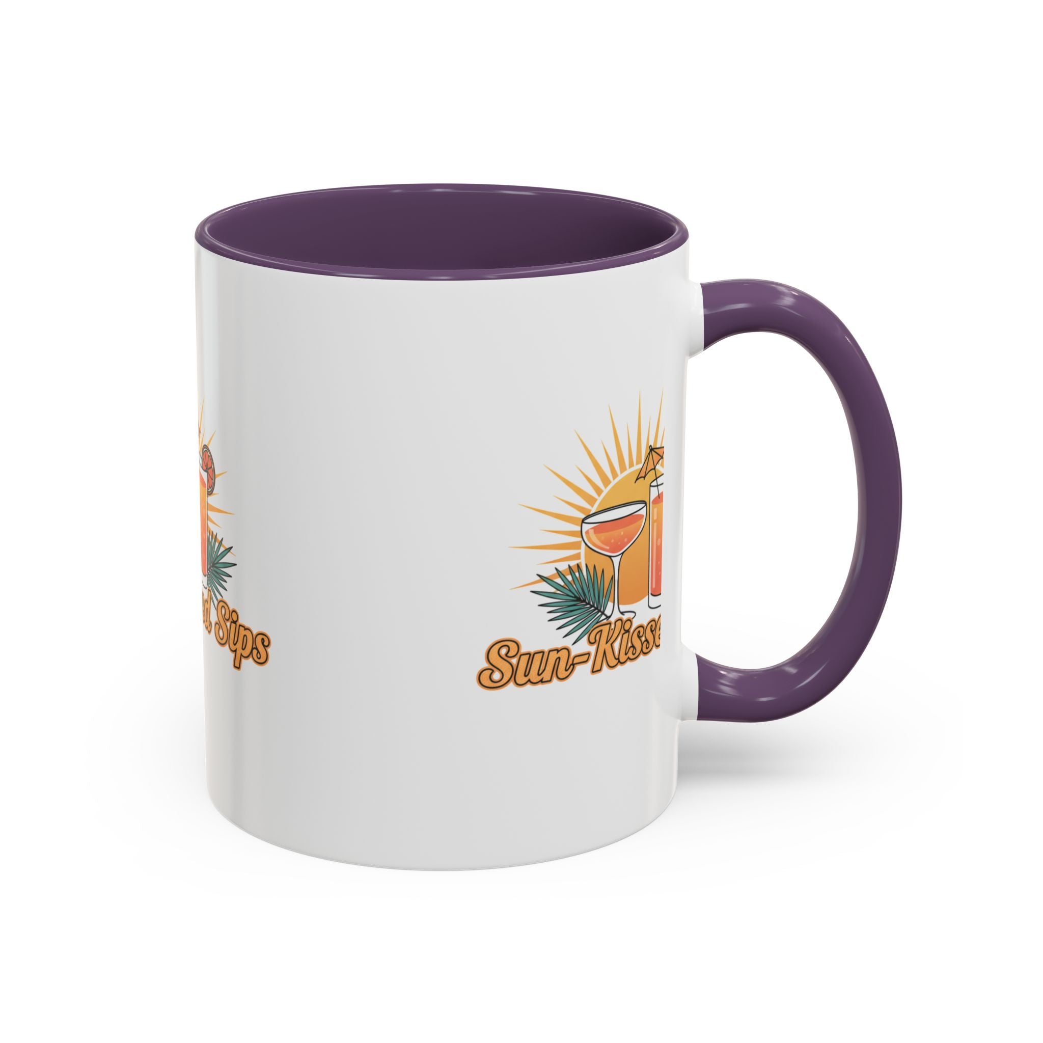 Sun-Kissed Sips Coffee Mug — Tropical Cocktail Graphic Accent Mug (11/15oz)