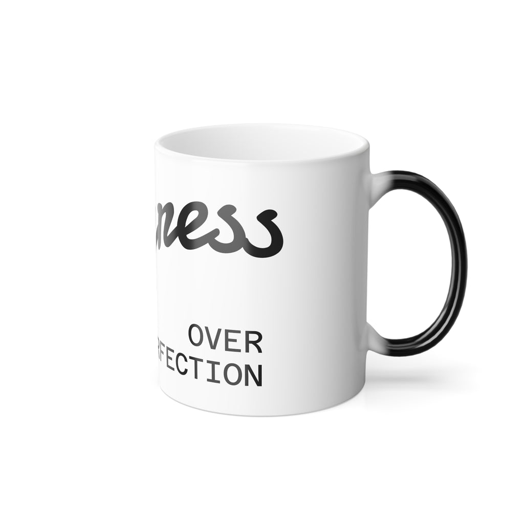 Color-Morph Magic Mug – "Progress Over Perfection" 11oz